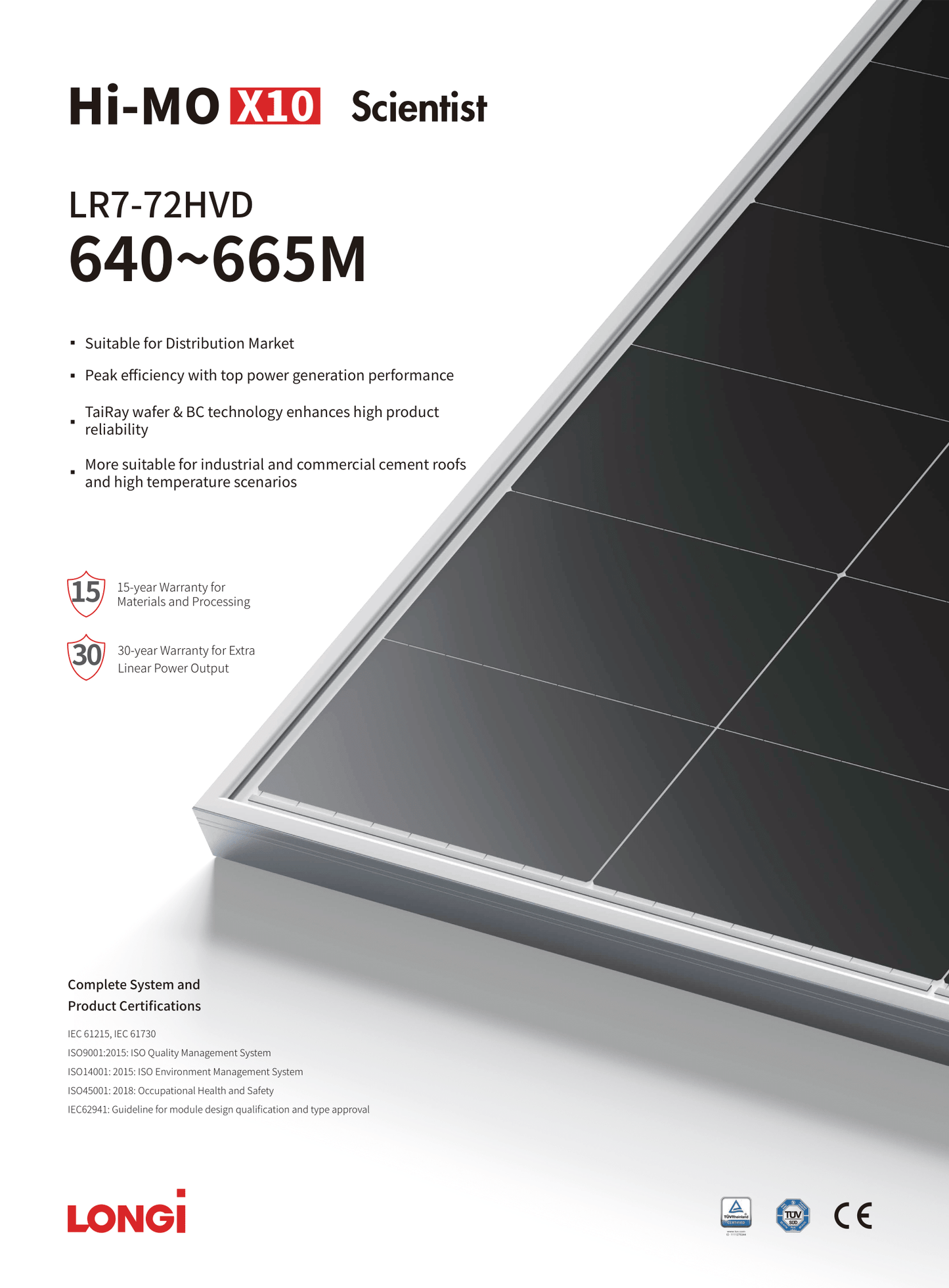 LONGI LR7-72HVD-645W Palette