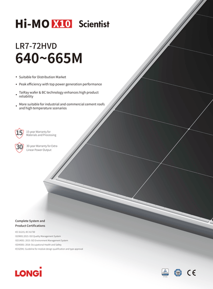LONGI LR7-72HVH-640W