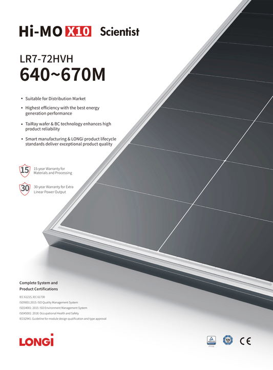LONGI LR7-72HVH-640W Palette